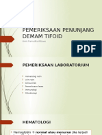 Pemeriksaan Penunjang Demam Tifoid