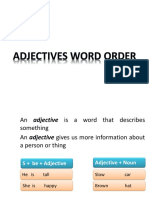 Adjective Word Order