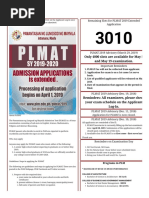 PLM Admission Test Overview 2026-2027 | PDF | University And College ...