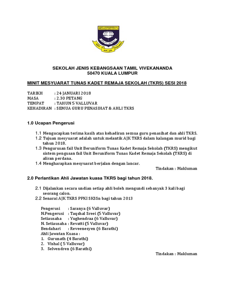 Minit Mesyuarat Pdf