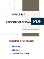 Principle of Certainty