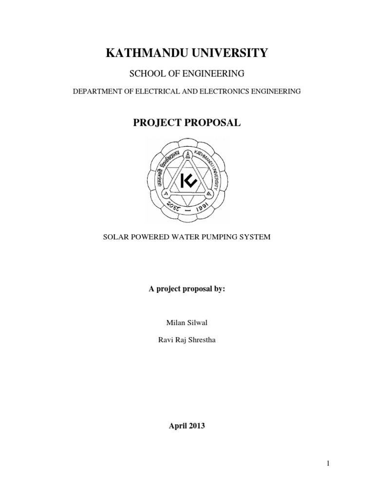 Solar Powered Water Pumping Proposal | PDF | Solar Power | Photovoltaic ...