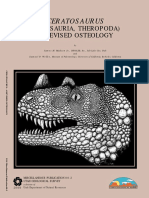 Ceratosaurus: (Dinosauria, Theropoda) A Revised Osteology