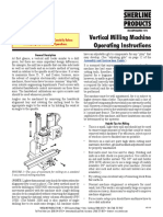 Vertical Milling Machine Operating Instructions