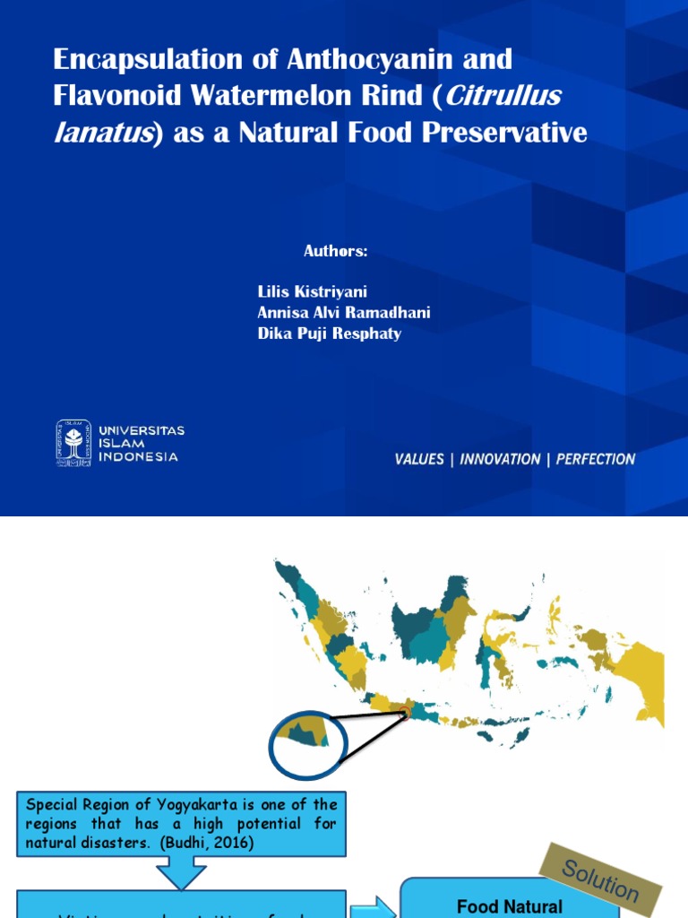 Encapsulation of Anthocyanin and Flavonoid Watermelon Rind PDF