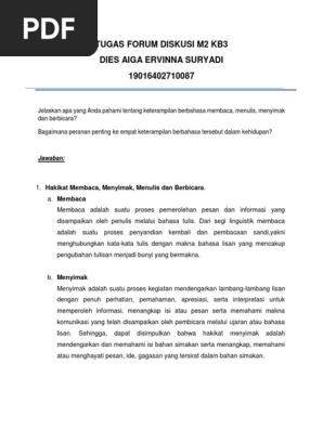 Forum Diskusi M2 Kb3 18) menyimak dapat didefinisikan suatu. forum diskusi m2 kb3