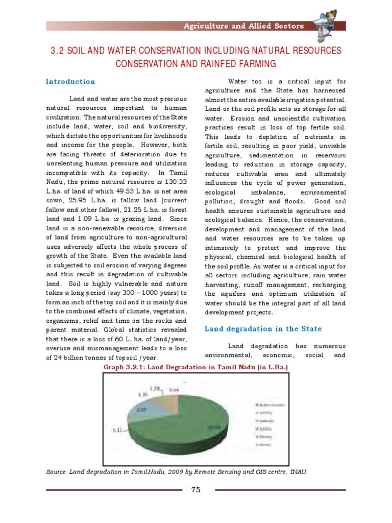 Soil and Water Conservation in Tamil Nadu | PDF | Water Conservation ...