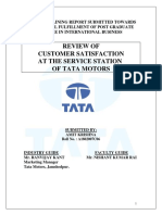 TATA MOTER Customer Satisfaction at Service Station PDF