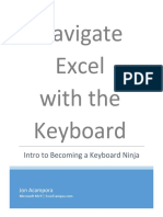 Navigate Excel without the key board