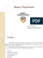 Banca Transilvania: Proiect Realizat De: Gheorghe Daniel Constantin
