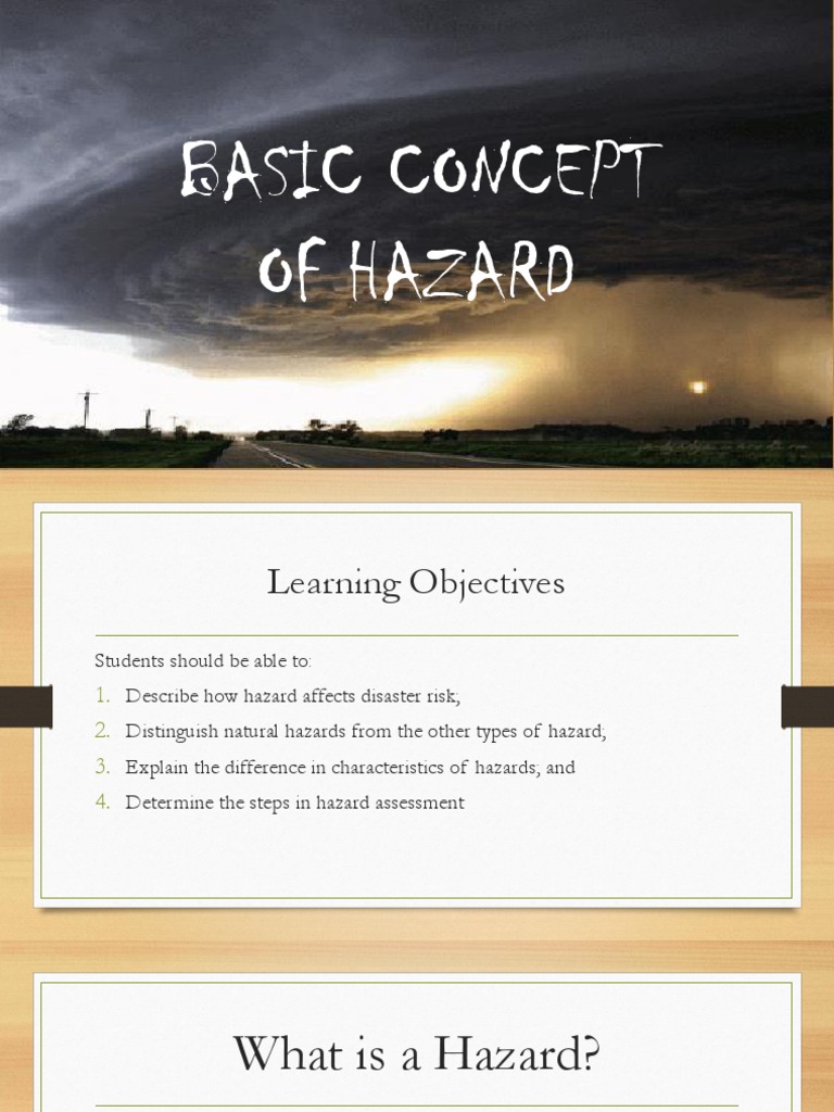 Basic Concept Of Hazard Pdf Hazards Earthquakes