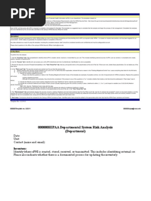 Hipaa Risk Analysis