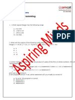 Sample Questions: Computer Programming