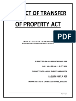 Project of Transfer of Property Act