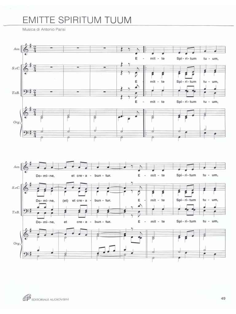 A. Parisi - Emitte Spiritum Tuum | PDF