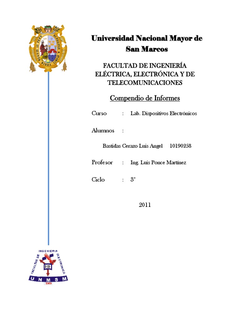 Informes de Laboratorio en Electrónica | PDF | Diodo | Diodo emisor de luz