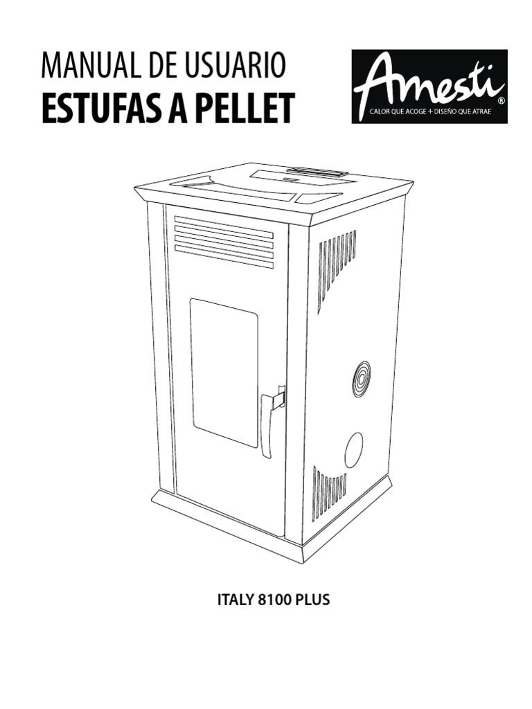 Manual Estufa Pellet Amesti Italy 8100 Plus29012019 Chimenea Horno