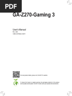 GA-Z270-Gaming 3: User's Manual