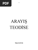 ARAYIŞ-TEODİSE Felsefi Roman - Murat Kavak | PDF