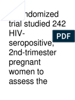 A Randomized Trial Studied 242 HIV