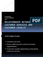 Relationship Between Customer Services and Customer Loyalty