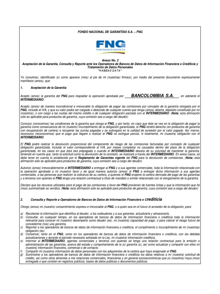 Fondo Nacional de Garantías S.A. - FNG | PDF | Pagos