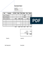 Traveling Expenses Report 16 Desember