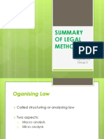 Summary of Legal Method