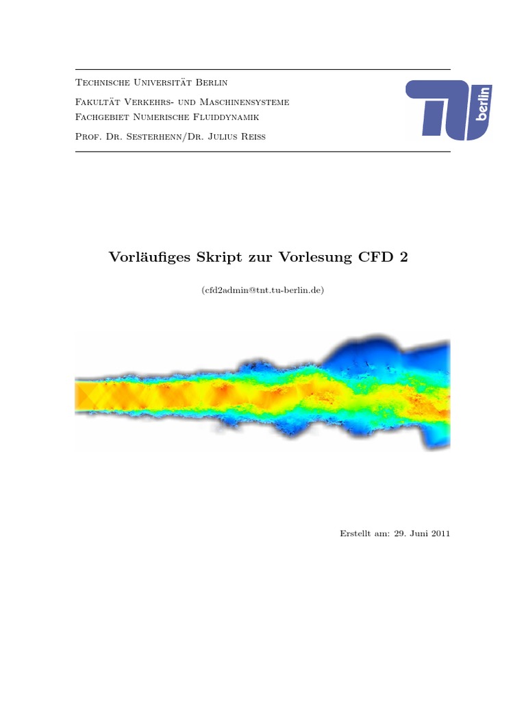 CFD 2 Vorlesung TU Berlin | PDF