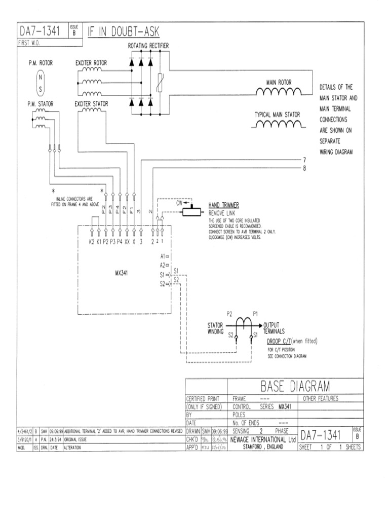 MX341 MX342 Newage Voltage Regulator Wiring Diagram PDF PDF
