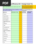 Energy Efficiency Kit - Energy Costs Tracker