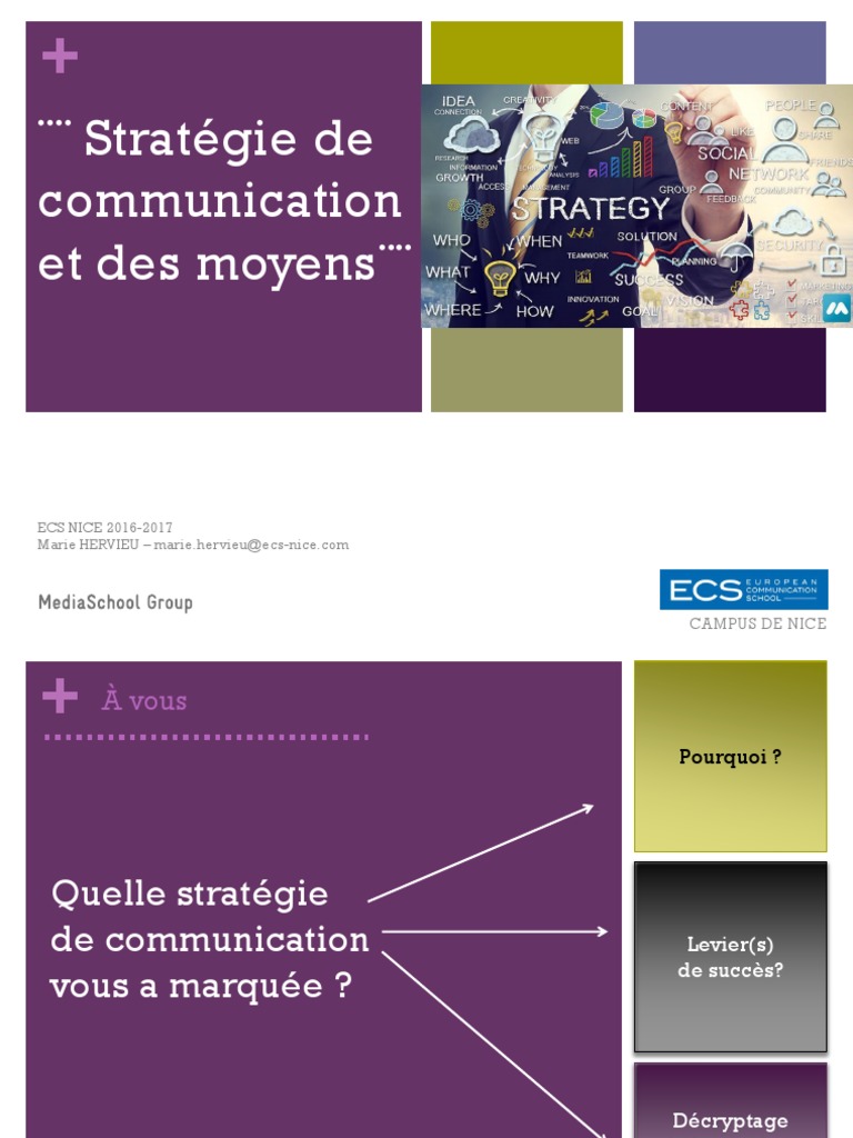 Stratégie de Communication et Moyens | PDF | Promotion (marketing) | la ...
