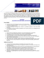 Engineer (Planning/Site/M&E/Qaqc/Geotechnical) : Responsibilities