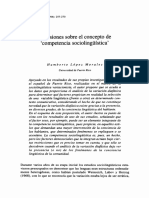 A. Precisiones Sobre El Concepto de Competencia Lingüística - Humberto López Morales PDF