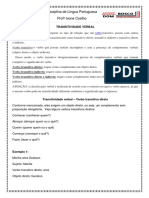 Transitividade verbal - Verbos transitivos diretos, indiretos e ambos