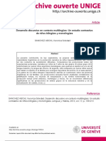 A. Desarrollo Discursivo en Contexto Multilingües Un Estudio Contrastivo en Niños Bilingües