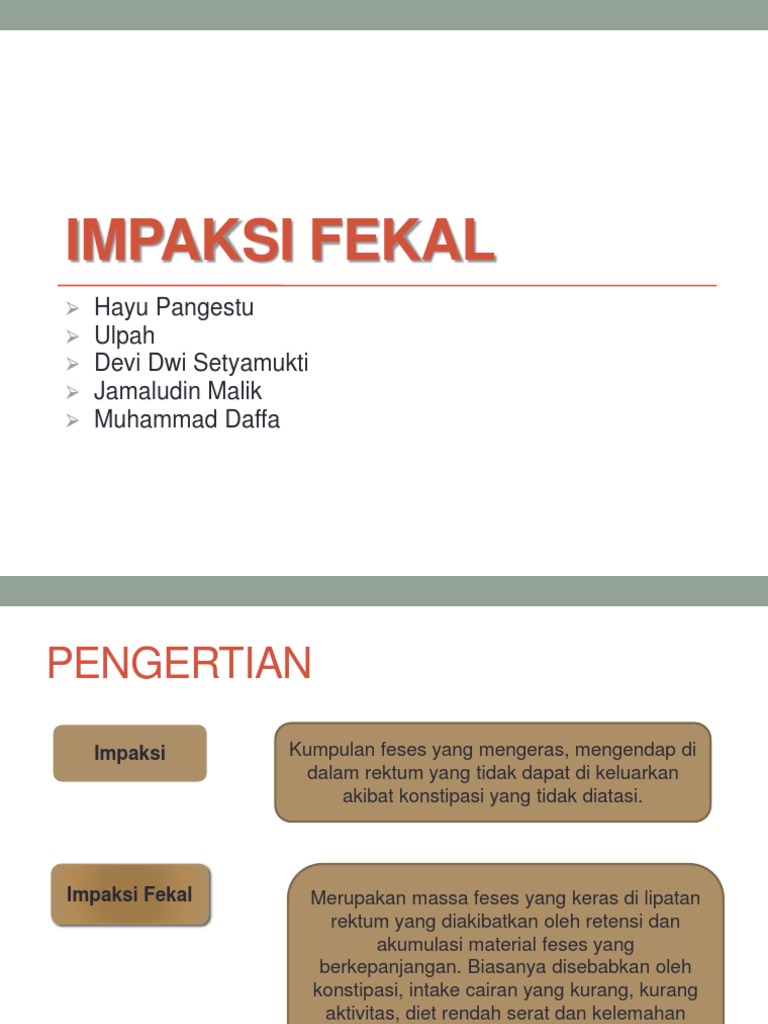 Impaksi Fekal | PDF