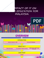 The Impact of It On Higher Education For Malaysia The Impact of It On Higher Education For Malaysia
