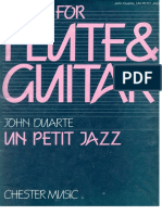 Duarte - Un Petit Jazz For Flute and Guitar Score