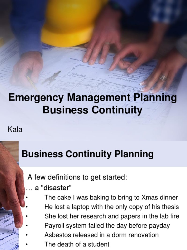 Emergency Management Planning Business Continuity | PDF | Disaster ...