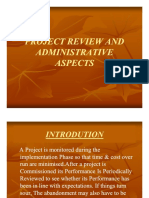 Project Review and Administrative Aspects