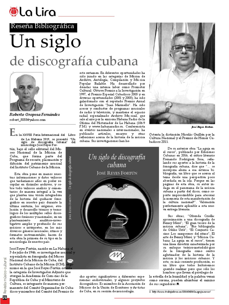 Un siglo de discografía cubana | PDF | Cuba | Musica cubana