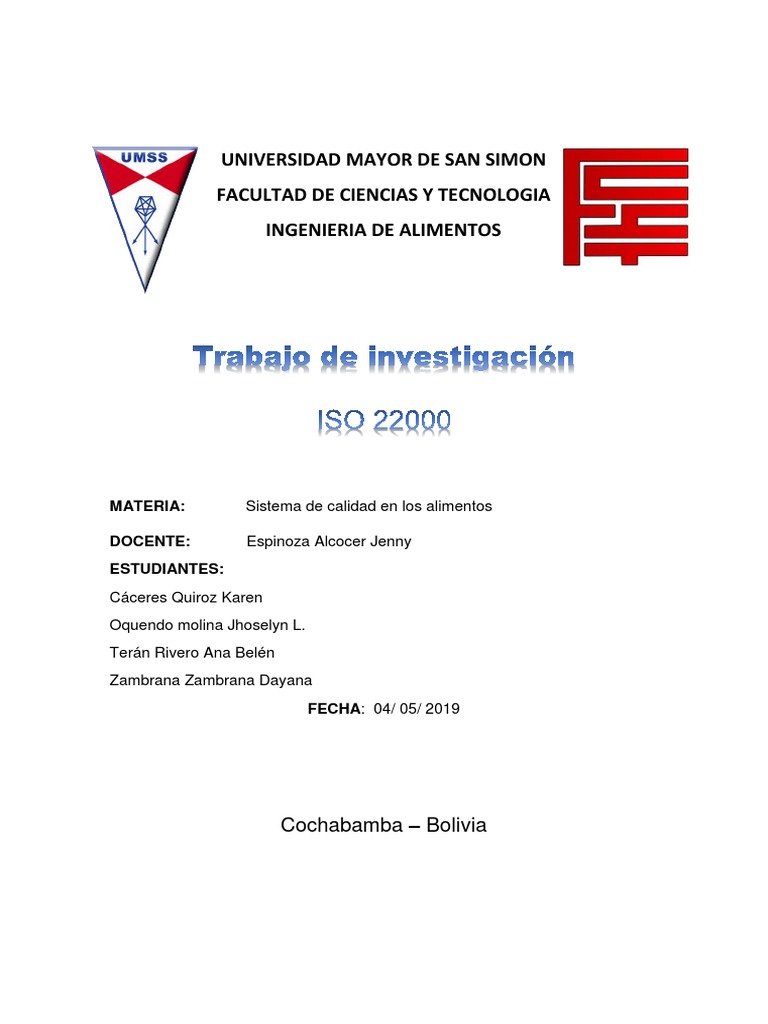 Introducción a la Norma ISO 22000 | PDF | Análisis de Riesgo y Puntos ...