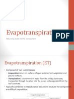 Lecture6 Evapotranspiration