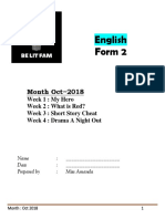 English Form 2: Month Oct 2018