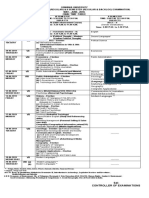 OU Degree Final Time Table May 2019