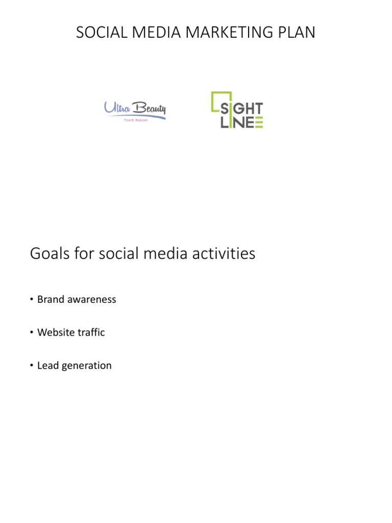 Social Media Plan PDF Facebook Social Media