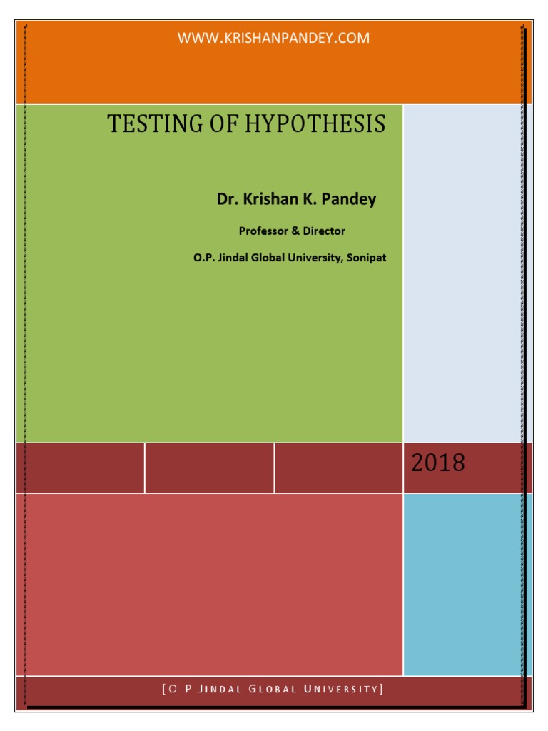 Testing of Hypothesis PDF Type I And Type Ii Errors Statistical