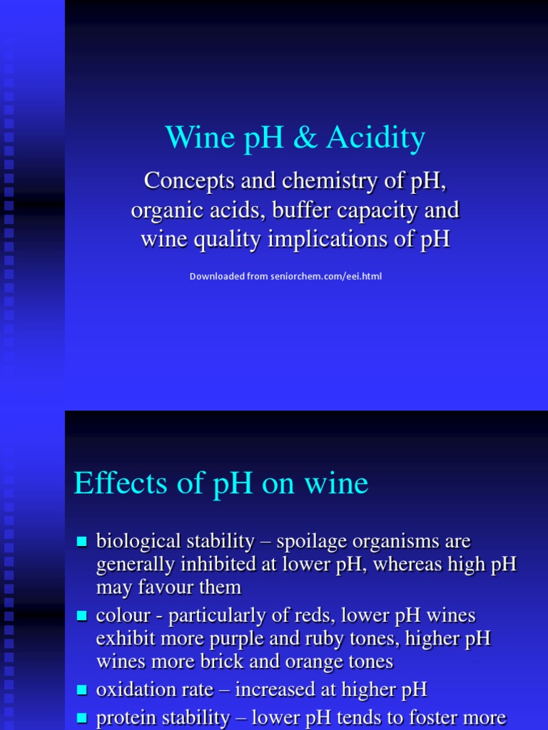 Effects of PH On Wine | PDF | Buffer Solution | Acid