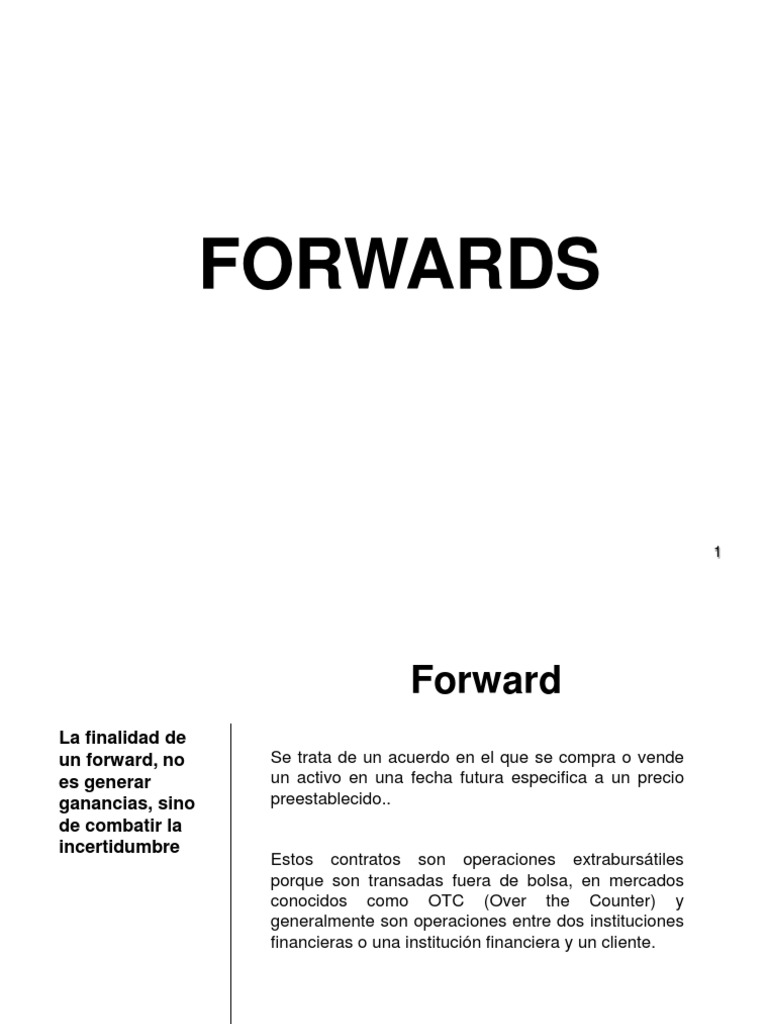 Forward PPT Modificado | PDF | Over The Counter (Finanzas) | normas ...